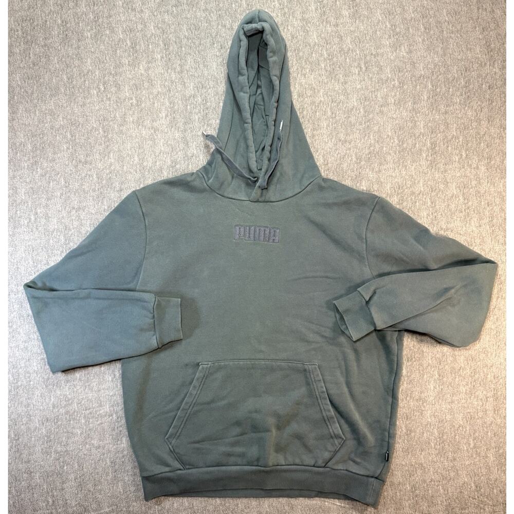 Puma Men’s Hoodie Sweatshirt-Medium/Blue/PUMA Stitch/Pullover/Long Sleeve